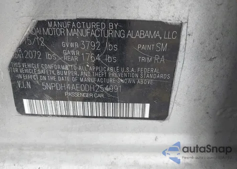 2013 Hyundai Elantra Gls из США, поврежденный, VIN 5NPDH4AE0DH254991